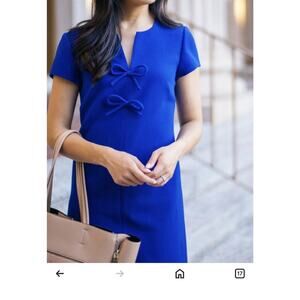 J. Crew Presentation Blue Shift Dress Cap Sleeve Size 0